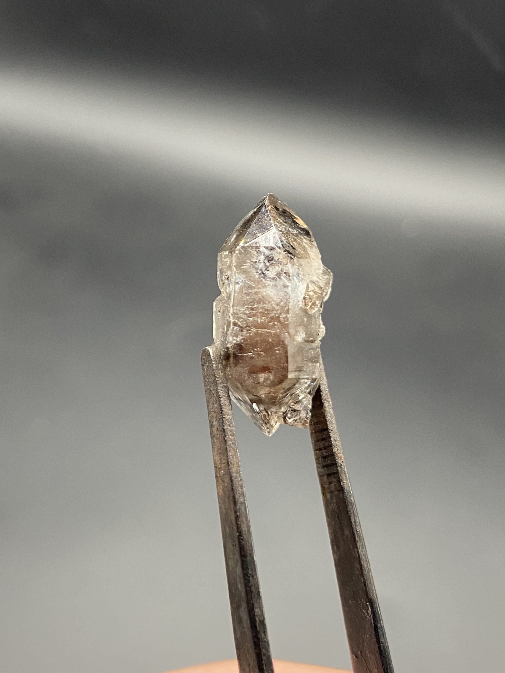 Herkimer diamond crystal quartz double terminated black crystal found in New York - Image 2