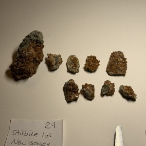 New Jersey Stilbite Crystal Lot — 9 Natural Bowtie Specimens