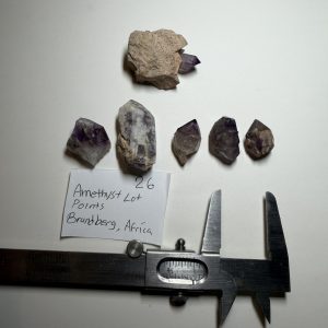 Brandberg Amethyst Crystal Lot — Namibia, 6 Natural Points