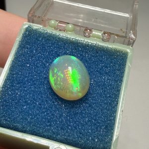Ethiopian Fire Opal Cabochon — Natural Play-of-Color