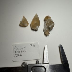 Ohio Calcite Crystal Lot — 3 Pieces from Weston, Wood County