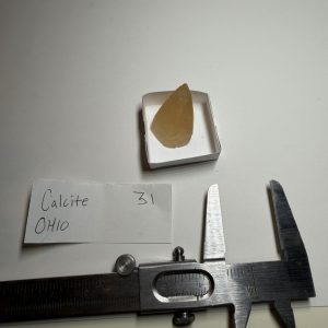 Golden Calcite Crystal Point — Natural Ohio Specimen